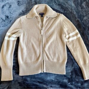 Limited Too Tan Zip-Up Cardigan Sweater